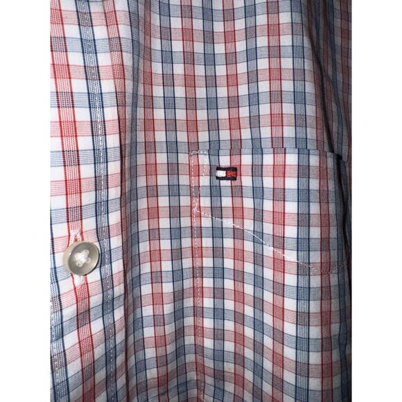 Tommy Hilfiger Men’s M 80’s 2-Ply Plaid Long Sleeve Button Shirt Classic Preppy - Picture 9 of 14